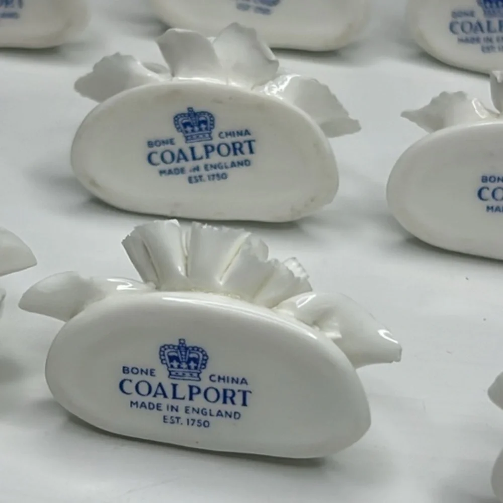 Vintage Coalport 💐 Bone China Floral Name Card Holders Mismatched Set of 8 - Picture 11 of 16